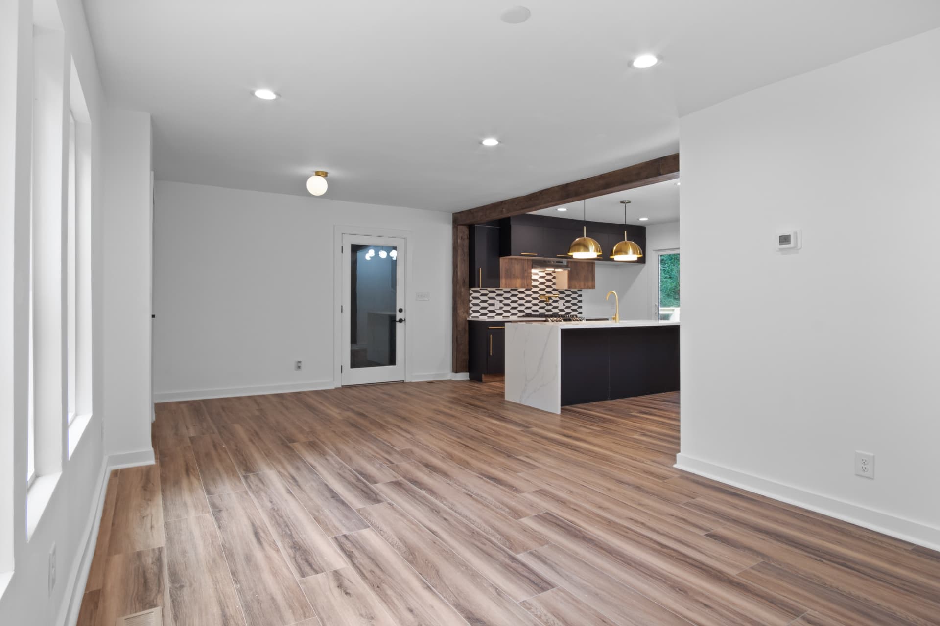Open living and dining area looking toward the kitchen