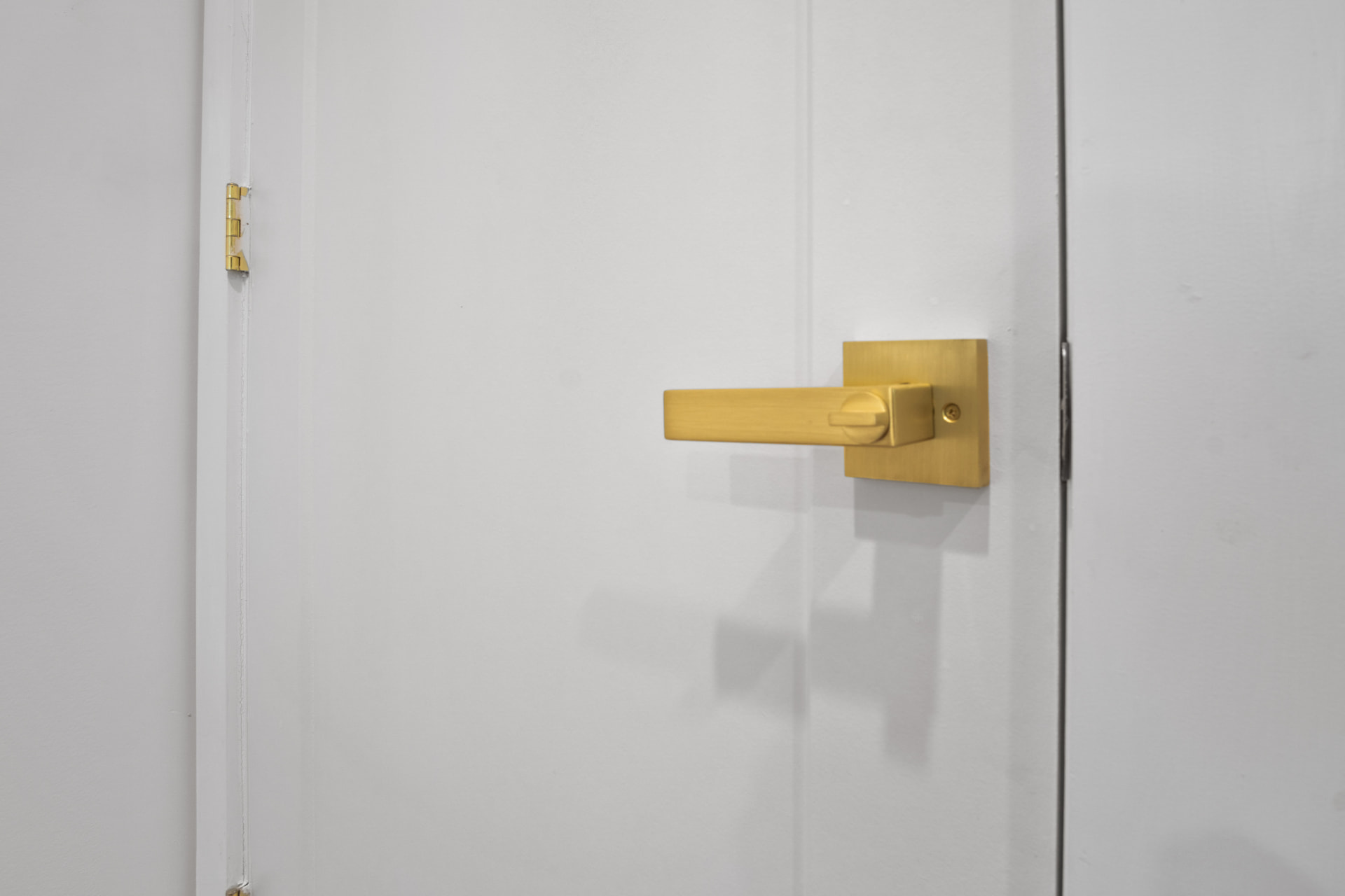 Brass door hardware detail